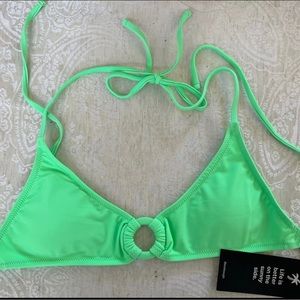Blackbough green bikini top with keyhole design